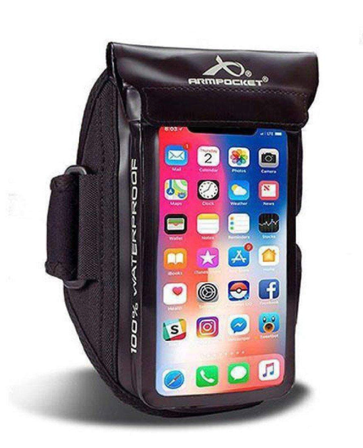 Armpocket - 100 % vandtæt for iPhone 10, Galaxy S7/S6, m. fl.