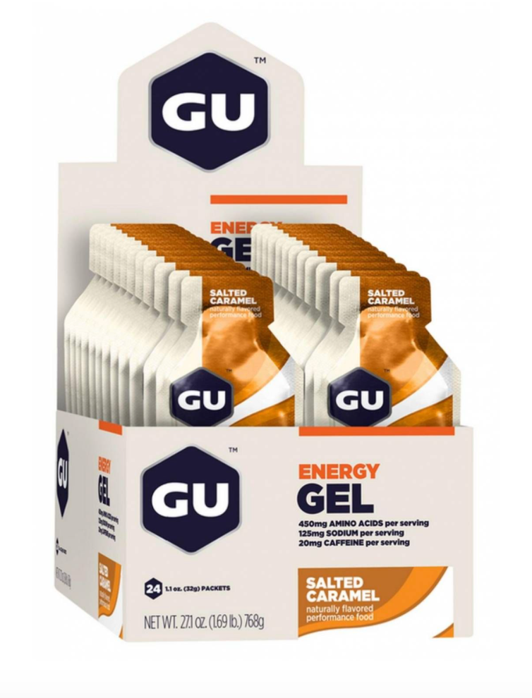 24 stk. GU Gel Saltet Caramel Energi gel med koffein