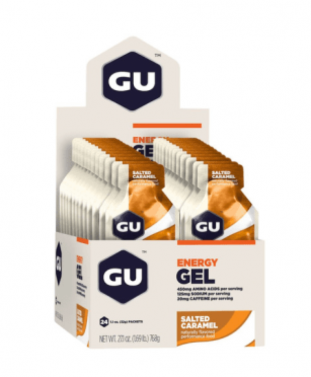 24 stk. GU Gel Saltet Caramel Energi gel med koffein