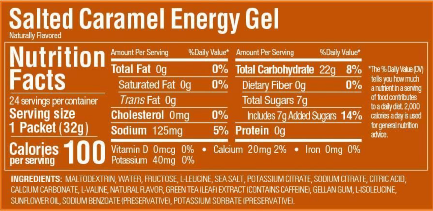 24 stk. GU Gel Saltet Caramel Energi gel med koffein